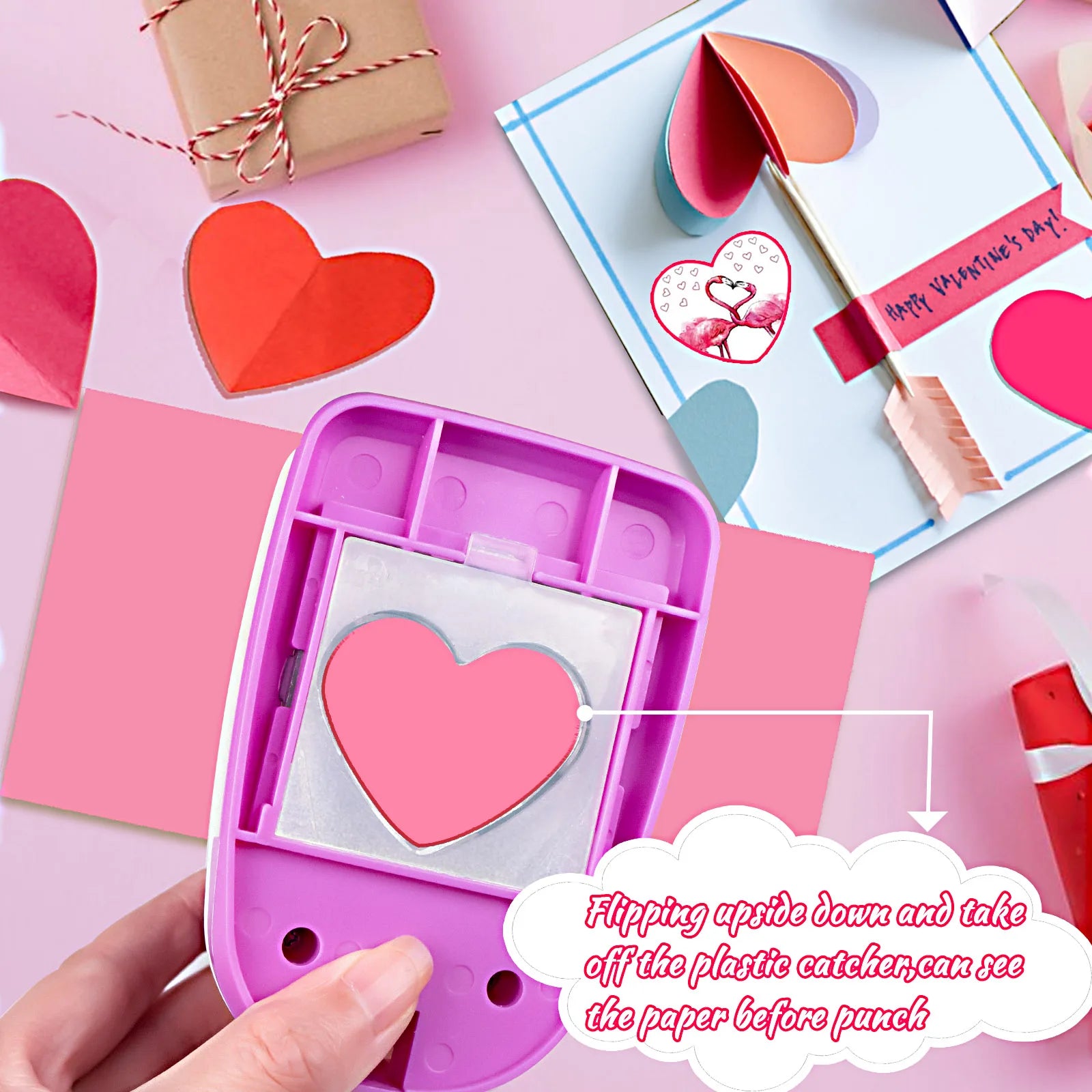 Paper cutter for crafts Hole Punch Puncher Punches Tool 50mm 2 inch Heart Paper Shapes Hole for card making custom scrapbooking