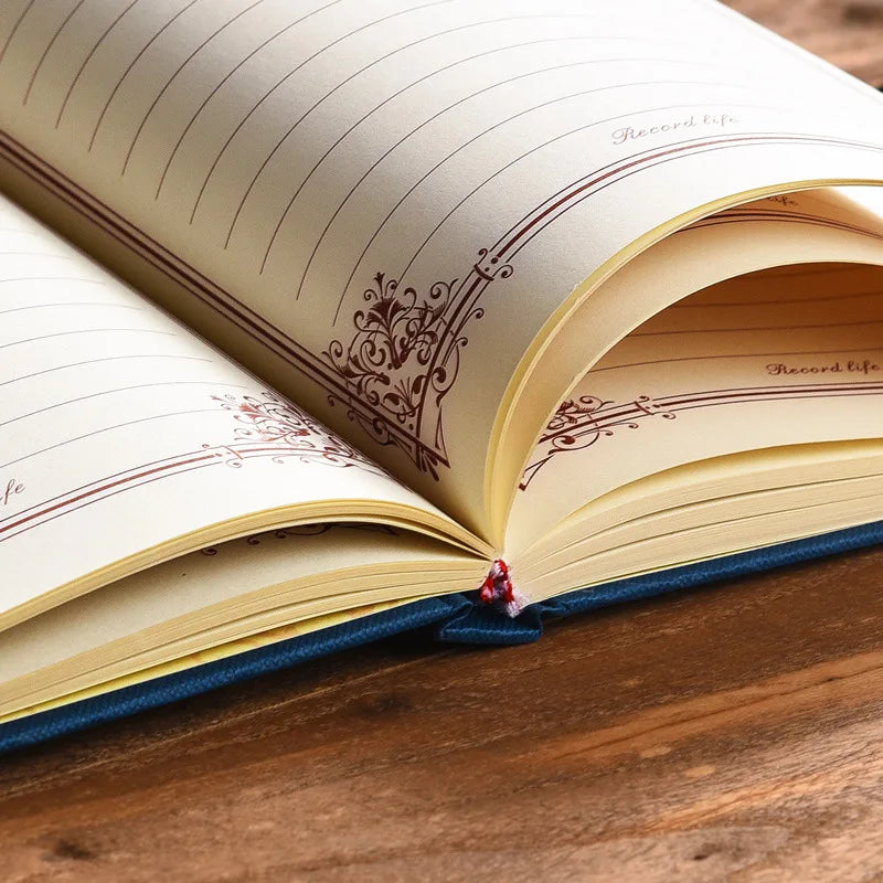 European Style Notebook Literary Exquisite Simple Retro Style A5 Creative Net Red College Student Classroom Reading Notebook