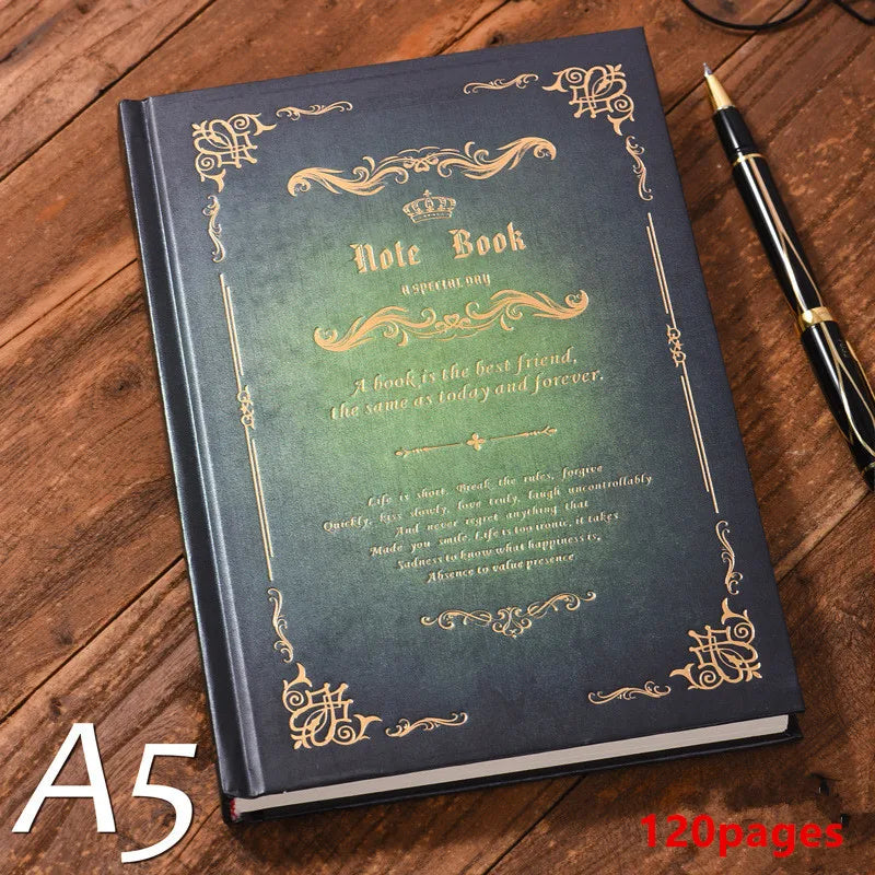 European Style Notebook Literary Exquisite Simple Retro Style A5 Creative Net Red College Student Classroom Reading Notebook